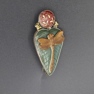 Vintage Amy Kahn Russell Pin/Pendant AKR silver